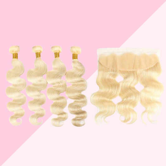 BUNDLES Straight/Curly (Blonde & Black)